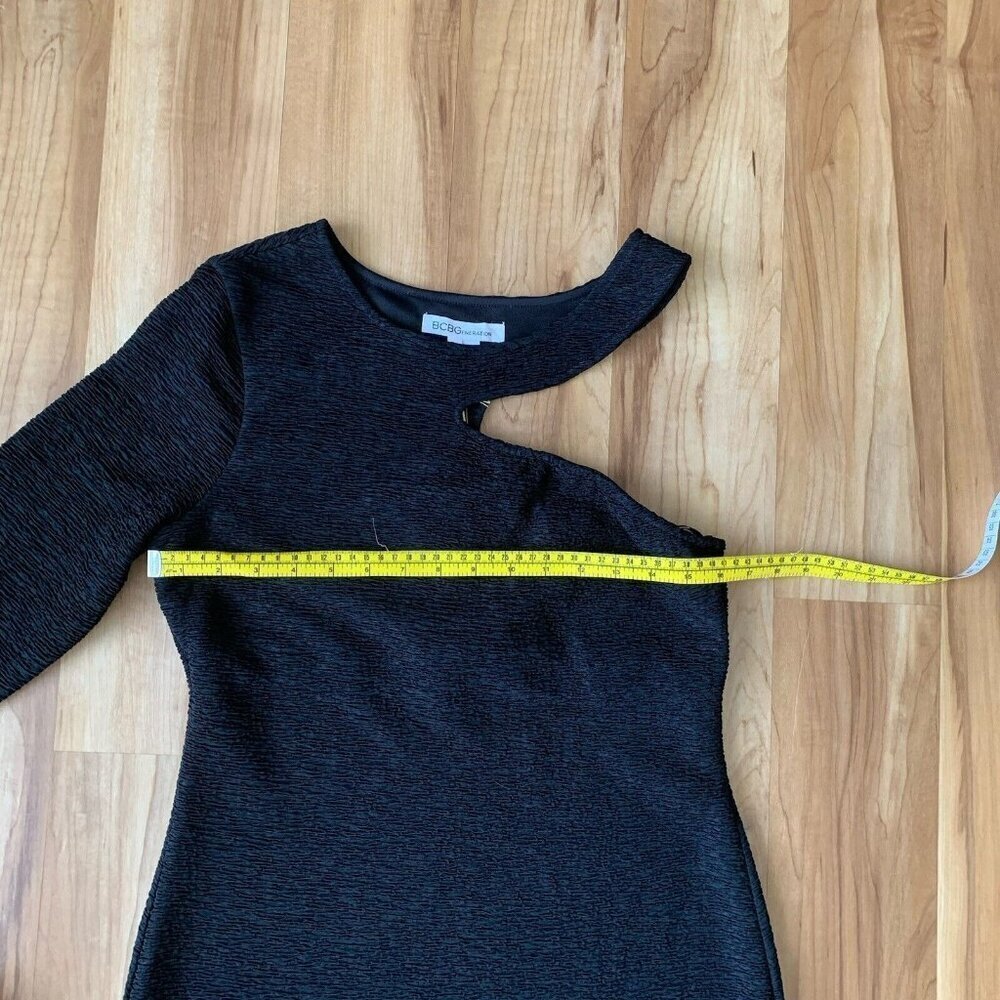 BCBGeneration Medium Black Bodycon One Shoulder C… - image 4